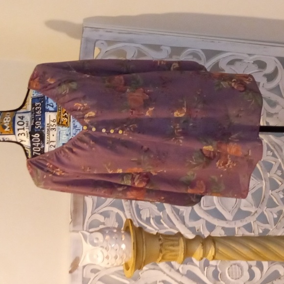 CHAPS EST. 1978 Women's Floral Lightweight Flowing Dress Style Blouse SZ 1X - Picture 1 of 15